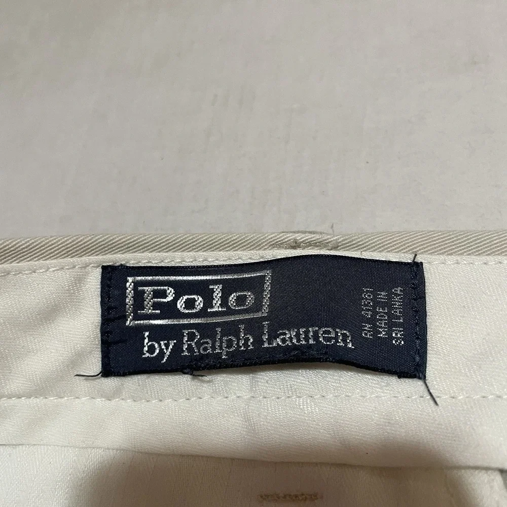 Vintage Polo Ralph Lauren‎ Pants Men Size 38 X 29 Pleated Chino Cotton Casual